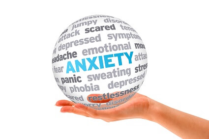 Anxiety ball showing various mental health issues for which counselling and treatment is provided